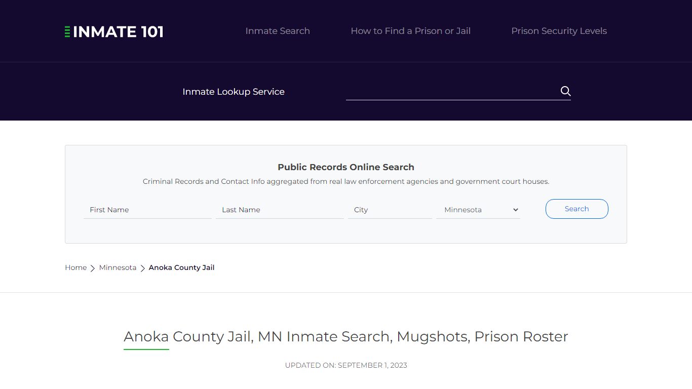 Anoka County Jail, MN Inmate Search, Mugshots, Prison Roster